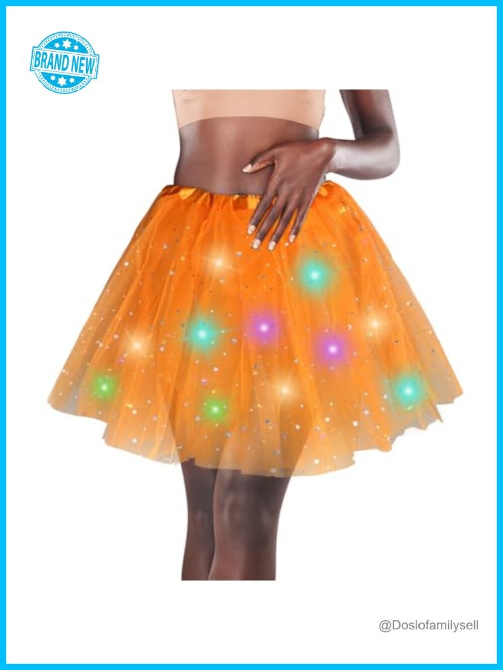 LED Light Up Tutu Skirt Sparkle Tulle Ballet Dance Halloween Costume